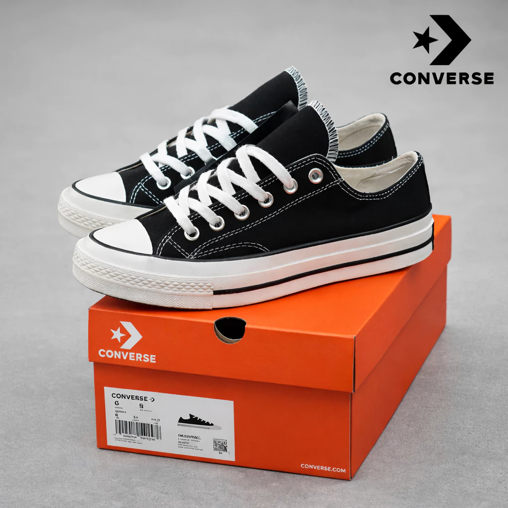 Converse Allstar Low Black White Unisex Terlaris