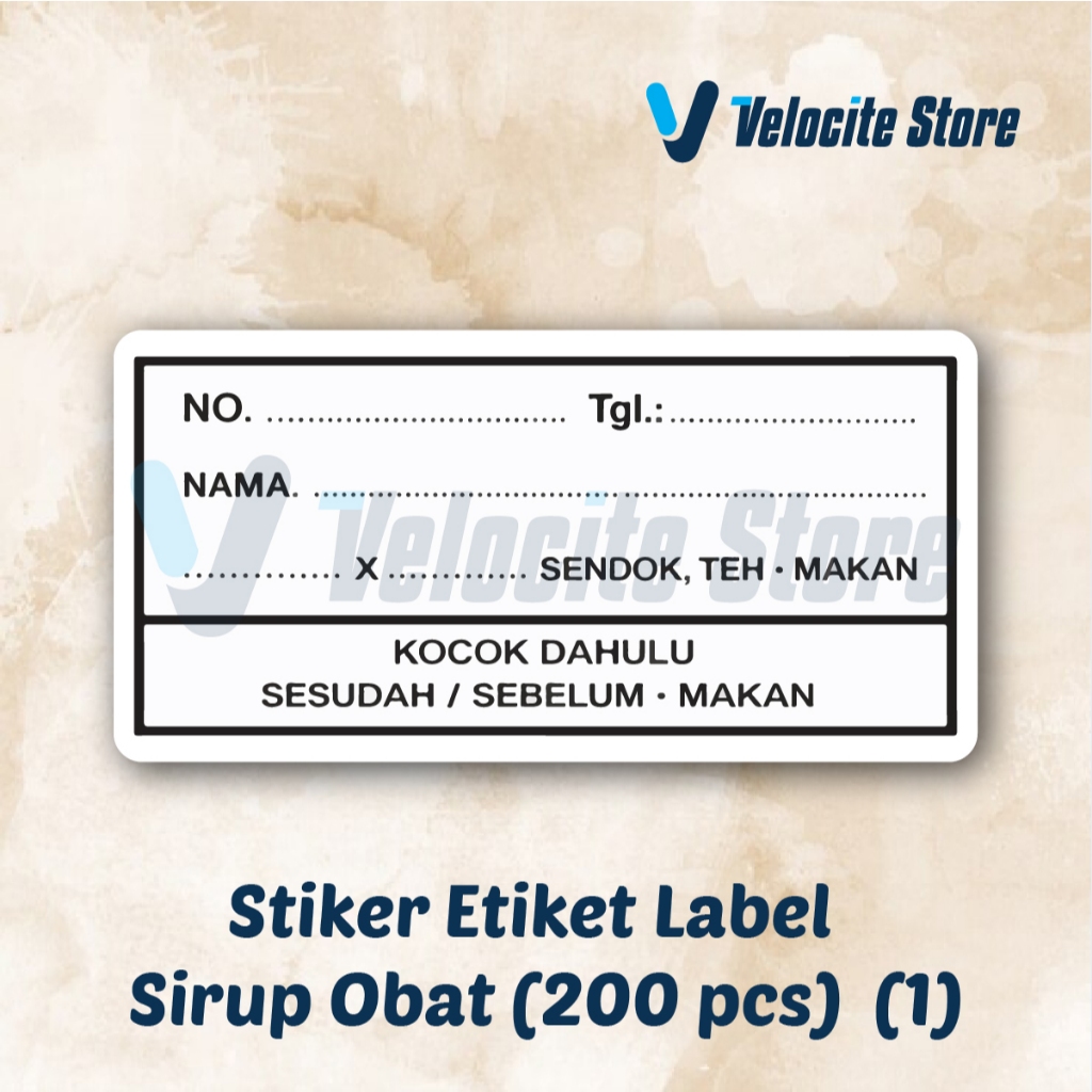 Jual Stiker Etiket label Obat Sirup (200 pcs) | Shopee Indonesia