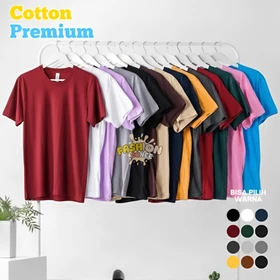 Kaos Polos Cotton Combed Premium Lengan Pendek Premium Pria Wanita