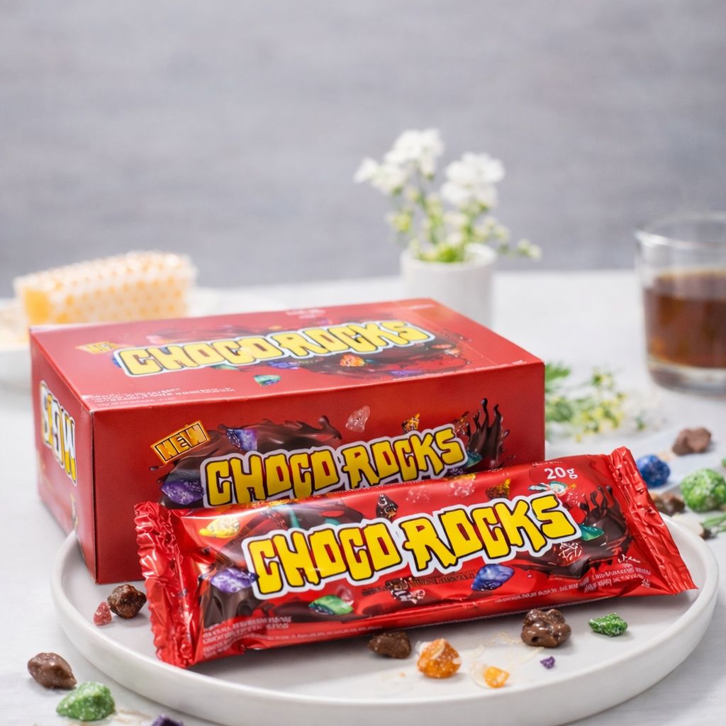 Jual choco rocks coklat premium 20gr isi 24pcs | coklat lumer renyah ...
