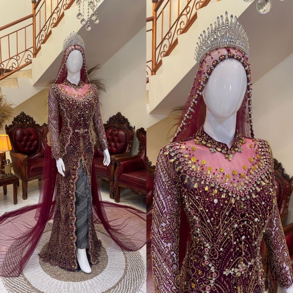 Jual Kebaya pengantin akad || Kebaya pengantin akad full payet ...
