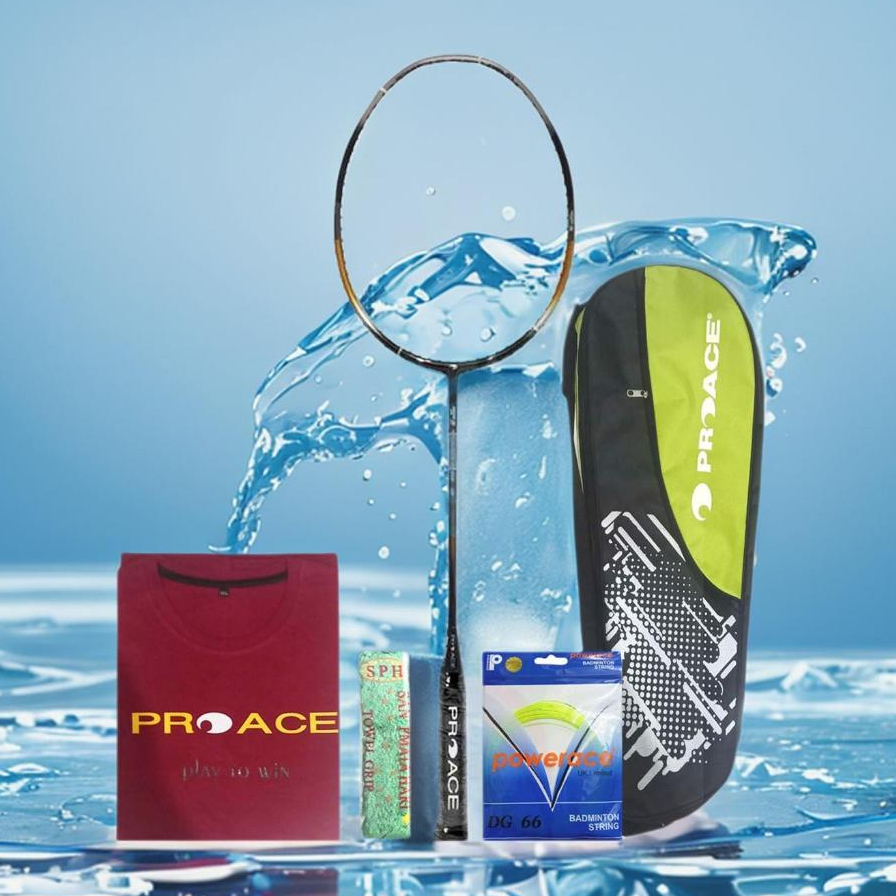 Jual Raket ProAce Titanium 8 Bonus Komplit Raket Badminton Pro Ace ...