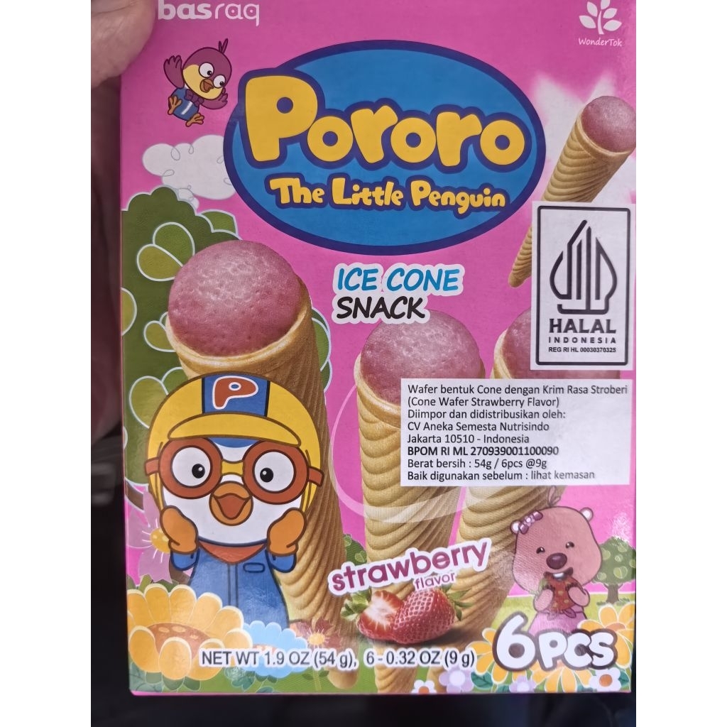 Jual PORORO ICE CONE SNACK. SNACK PORORO. PORORO ICE CONE STRAWBERRY ...