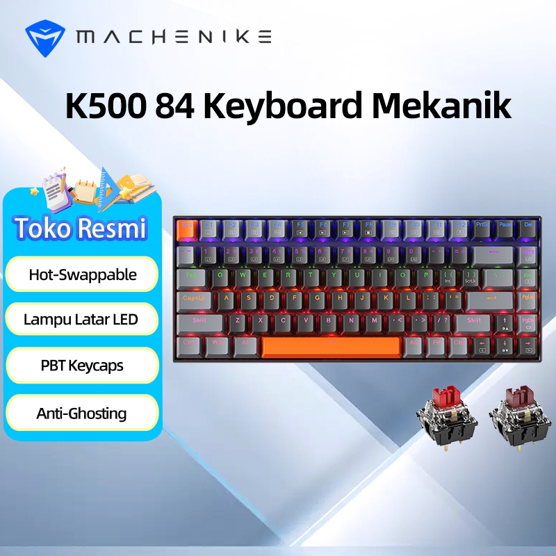 Jual Machenike K500 B84 Keyboard Mekanik Hot-Swappable 84 Tombol ...