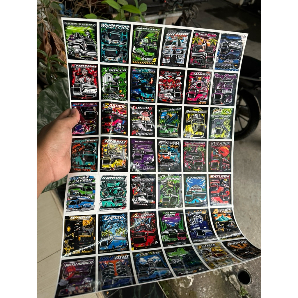 Jual 42Pcs STICKER BUS BASURI KUNING | Shopee Indonesia