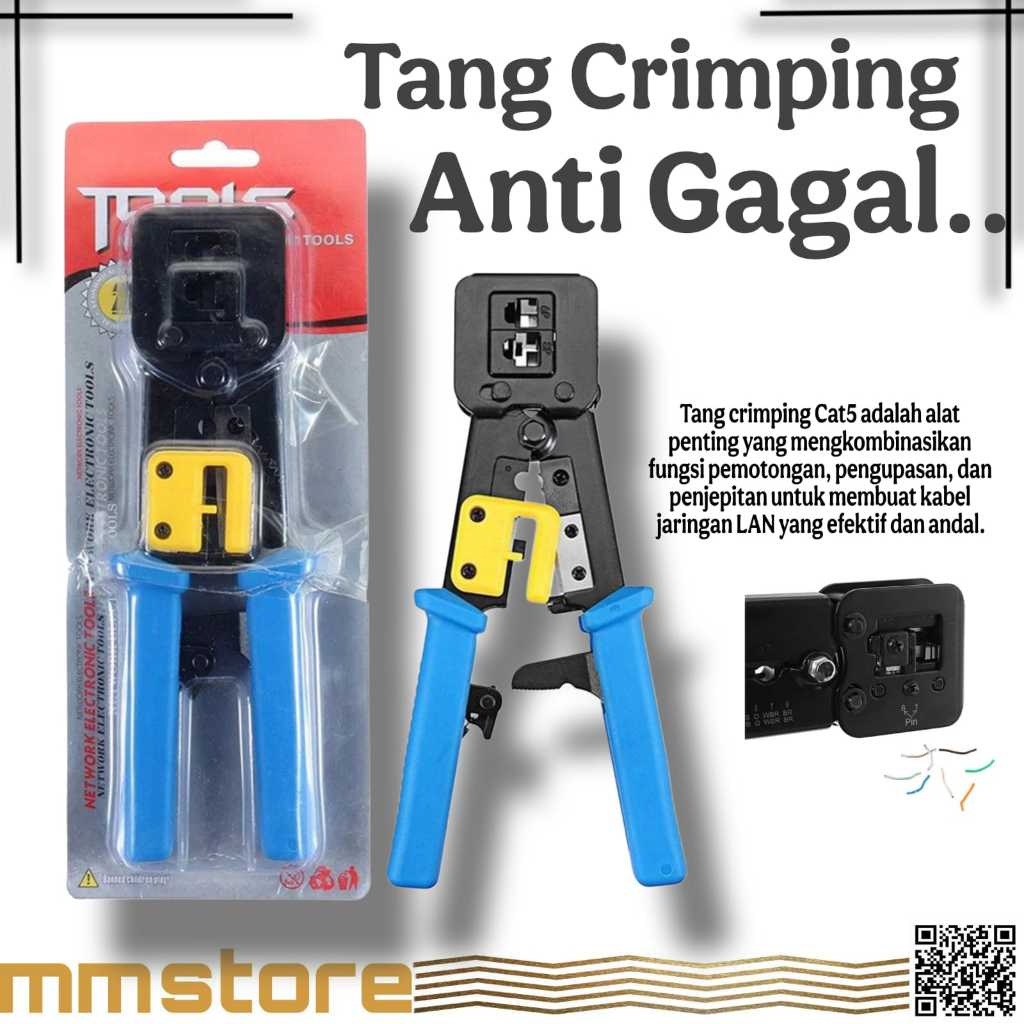 Jual Tang Crimping LAN RJ45 RJ11 EZ Anti Gagal | Shopee Indonesia