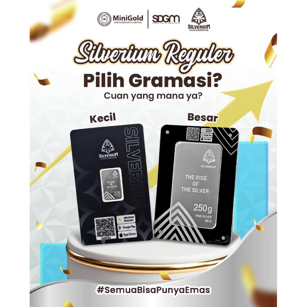 Jual Silverium logam mulia kadar 999,9 original - 500gram | Shopee ...