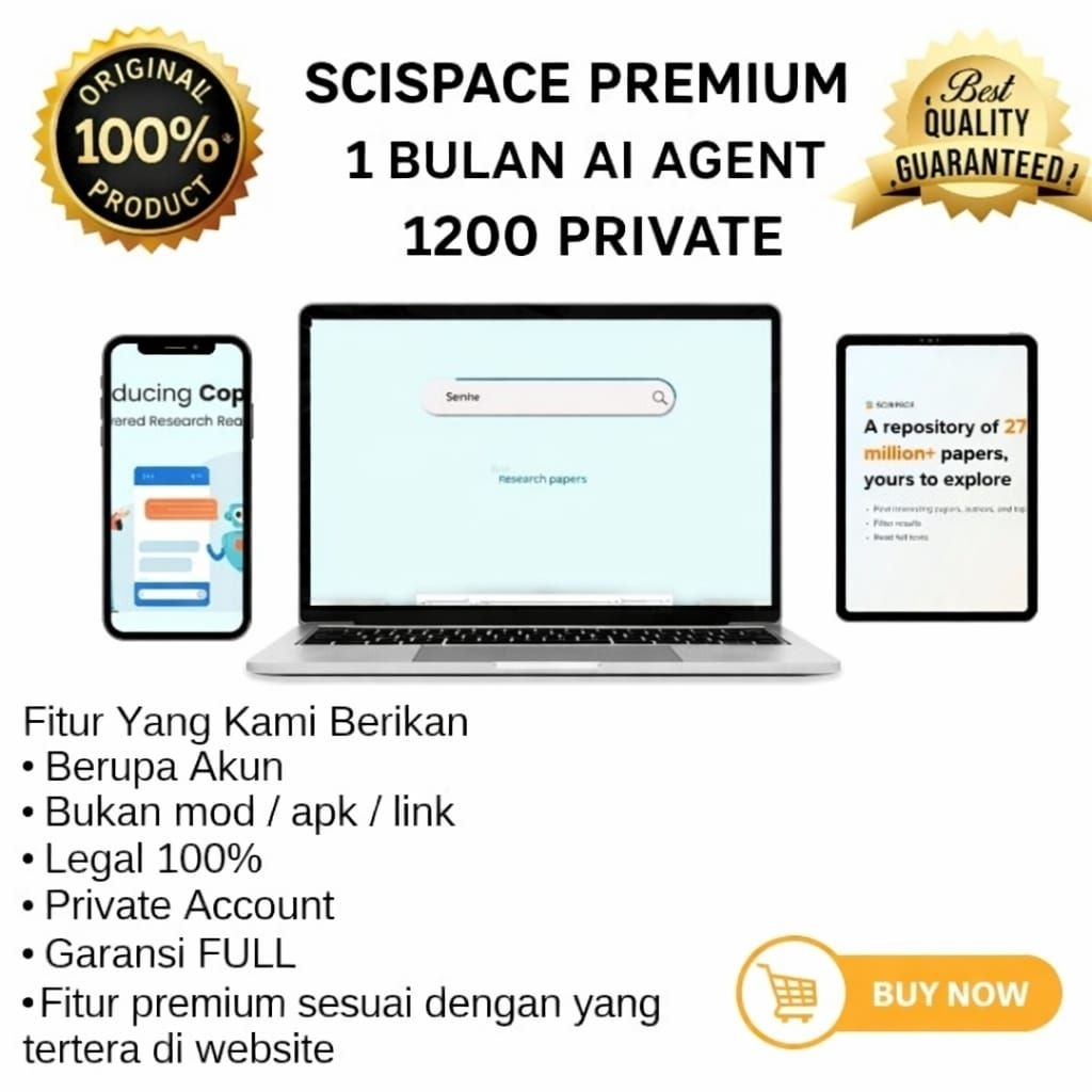 Jual Scispace Premium 1 Bulan AI Agent 1200 Private | Shopee Indonesia