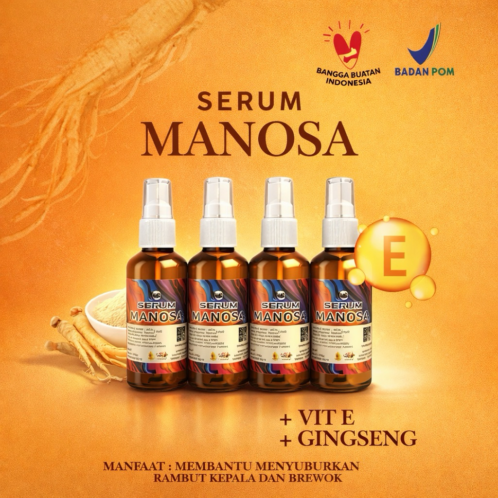Jual Hair Serum Manosa 50ml BPOM Penumbuh Rambut & Penguat Akar Rambut ...