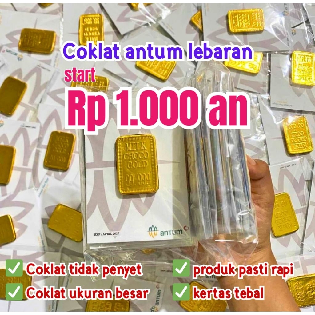 Jual emas antum / coklat antum lebaran | Shopee Indonesia