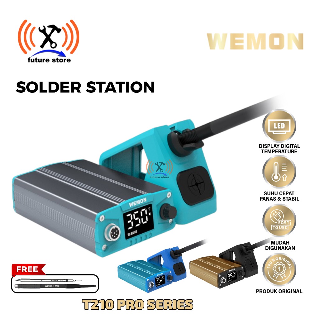 Jual WEMON T210 PRO SOLDER STATION 120W DIGITAL FAST HEAT SERVIS HP PCB ...