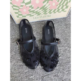 Hinata Shoes Women Flats Tali Wanita Beads Manik Mote Untuk Main Cewe Wanita Perempuan
