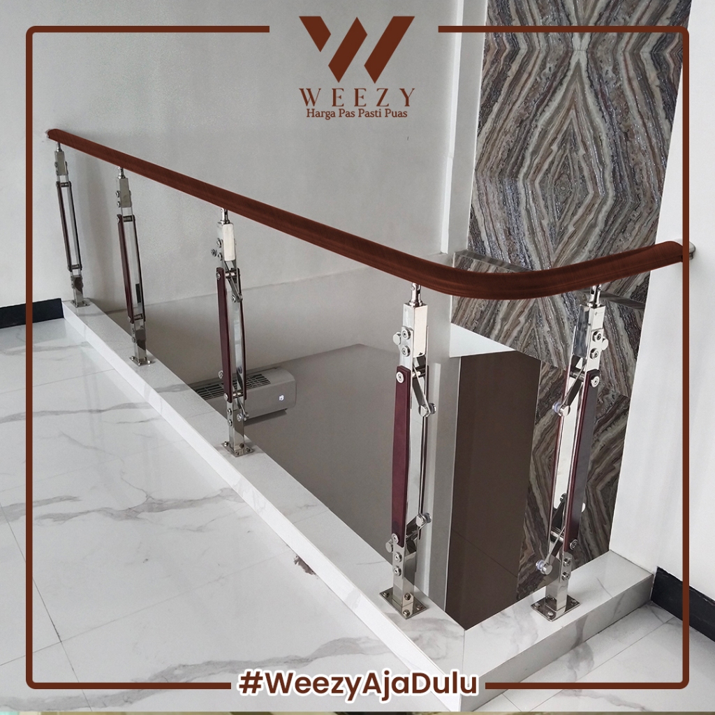 Jual NEW Weezy Handrailing PVC Profil Motif Kilap 4 METER | Shopee ...