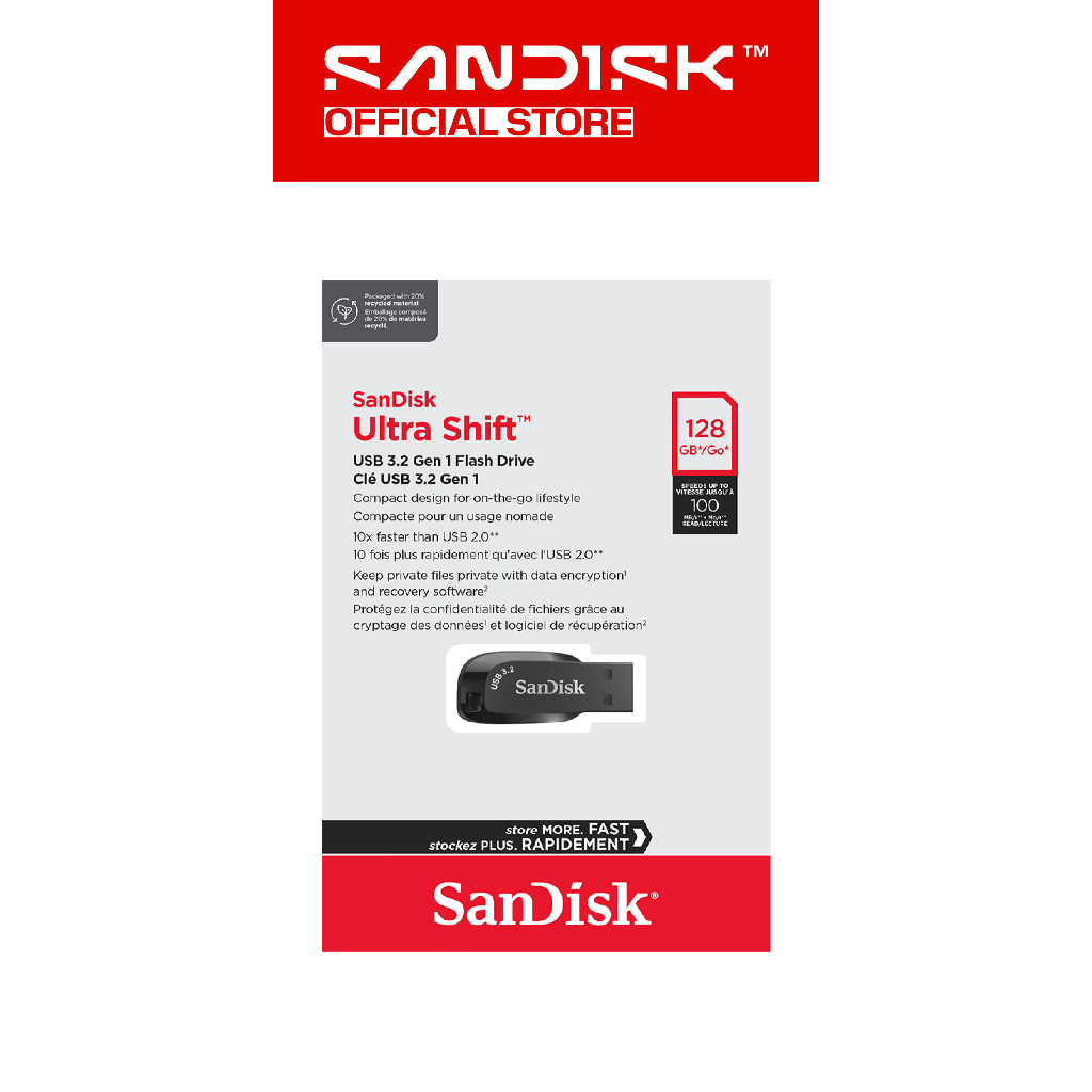 SANDISK CZ410 Ultra Shift 128GB USB 3.2 - Flash Drive (4)