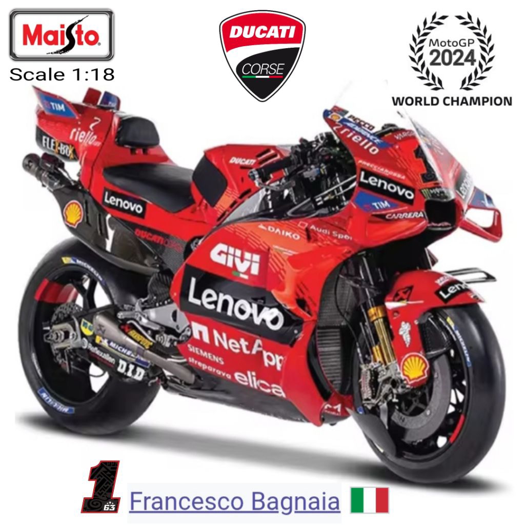 Jual Maisto MotoGP Series Ducati Lenovo Pramac Gresini Mainan Motor ...