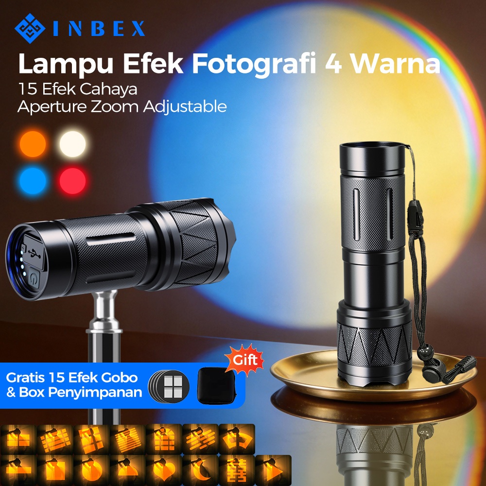 Jual INBEX OL20 Lampu Live Streaming Lampu LED Portable Konten Kreator ...