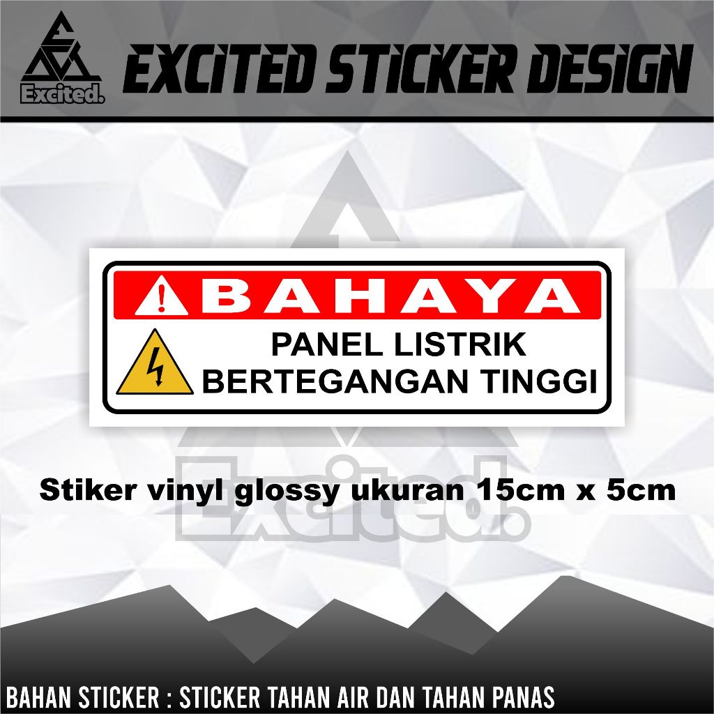 Jual STIKER VINYL GLOSSY BAHAYA PANEL LISTRIK TEGANGAN TINGGI | Shopee ...