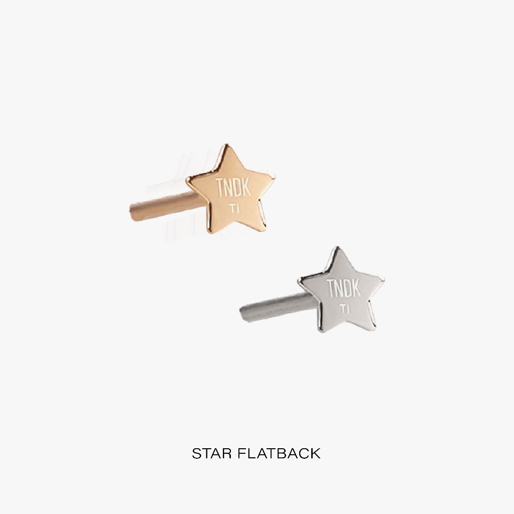 Jual Anting Flatback Titanium Star Disc ASTM F-136 [Flatback Only ...