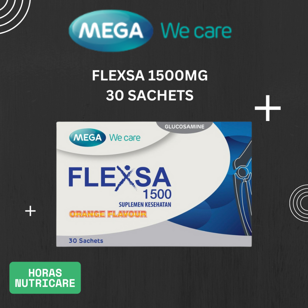 Jual MEGA WE CARE FLEXSA 1500MG | GLUCOSAMINE ORANGE FLAVOUR ( 30 ...