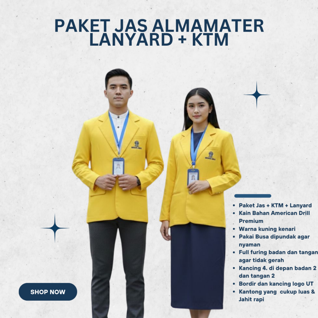 Jual JAS ALMAMATER UT PAKET LENGKAP +KTM+LANYARD/ALMET UT | Shopee ...