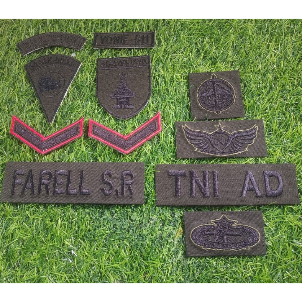 Jual PATCH BORDIR brevet custom TNI TANDA PANGKAT TAMTAMA PRATU PDH PDL ...