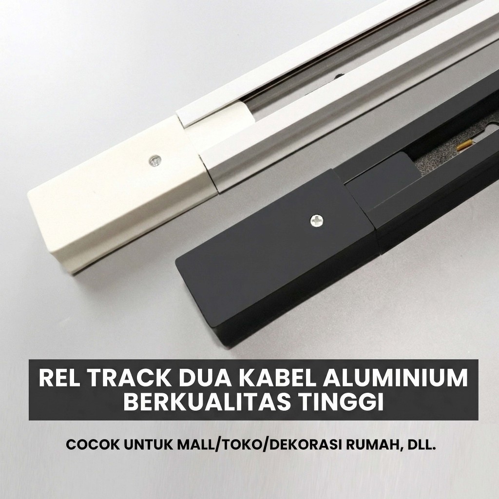 Jual Rell Track 1M 1.5M 2M Lampu Sorot Rell Track Light Spotlight ...