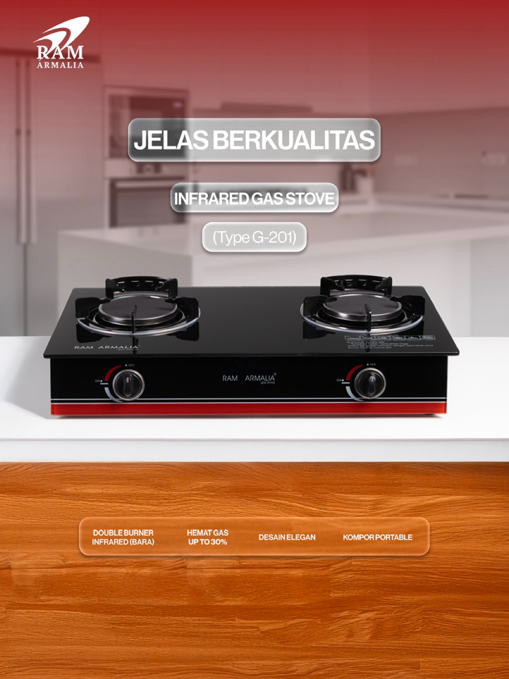 Jual RAM Armalia Infrared Gas Stove AMAX (Type G-201) | Shopee Indonesia