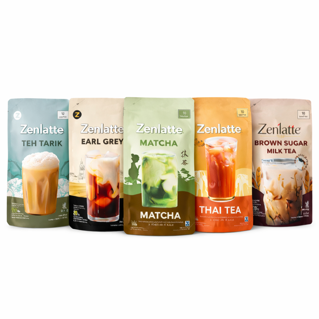 Jual Zenlatte All Variant (Matcha, Thai Tea, Brown Sugar, Teh Tarik ...