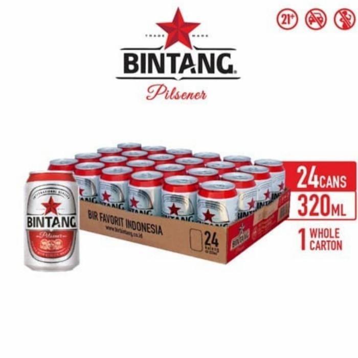 Jual Bintang pilsener can 330ml x 24 can Bir Bintang kaleng 320 ml 24 ...