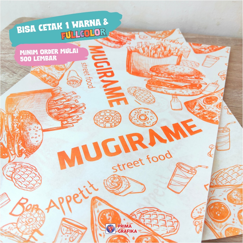 Jual CUSTOM Kertas Roti Foodgrade 30 x 30 cm - Wrapping Paper / Kertas ...