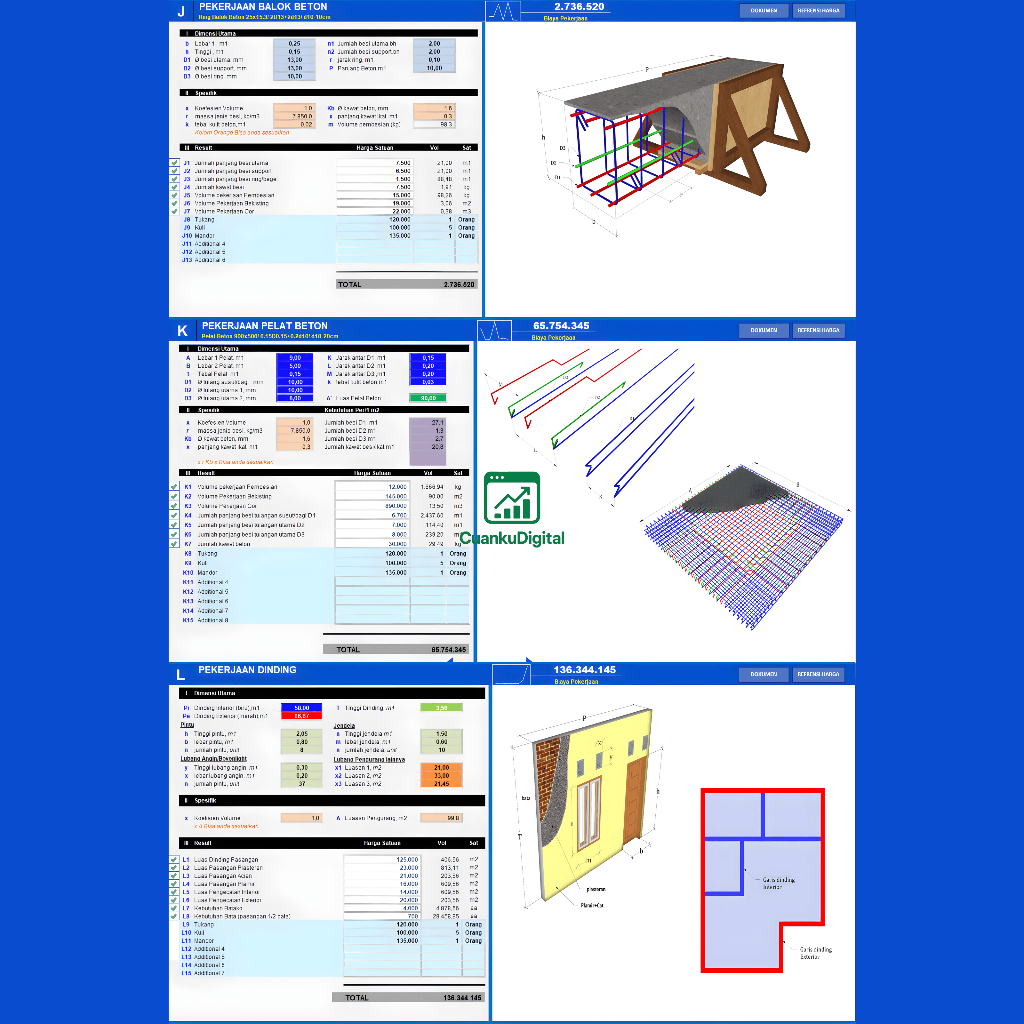 Jual Software RAB Excel AutoRAB PRO v3.0.1 Lengkap RAB & Kurva S ...