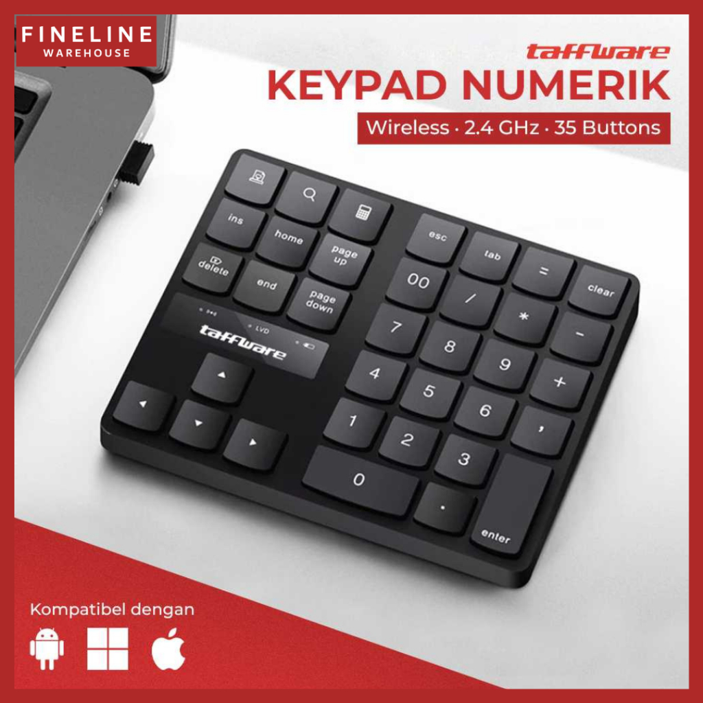 Jual Keyboard Numeric Angka Keypad Numerik Bluetooth Numpad Kalkulator ...