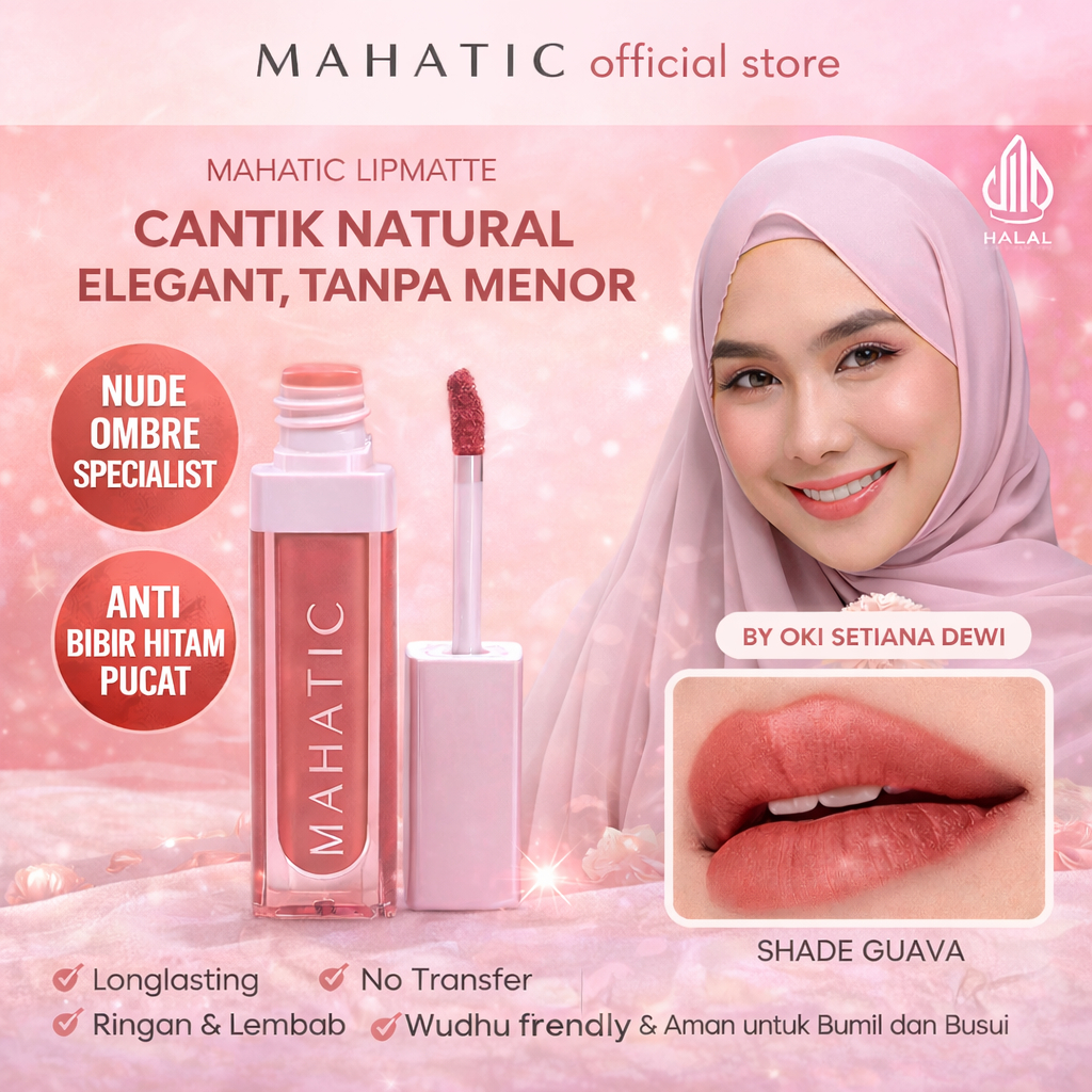 Jual MAHATIC LipMatte Color & Transferproof Anti Hitam & Kering Halal ...