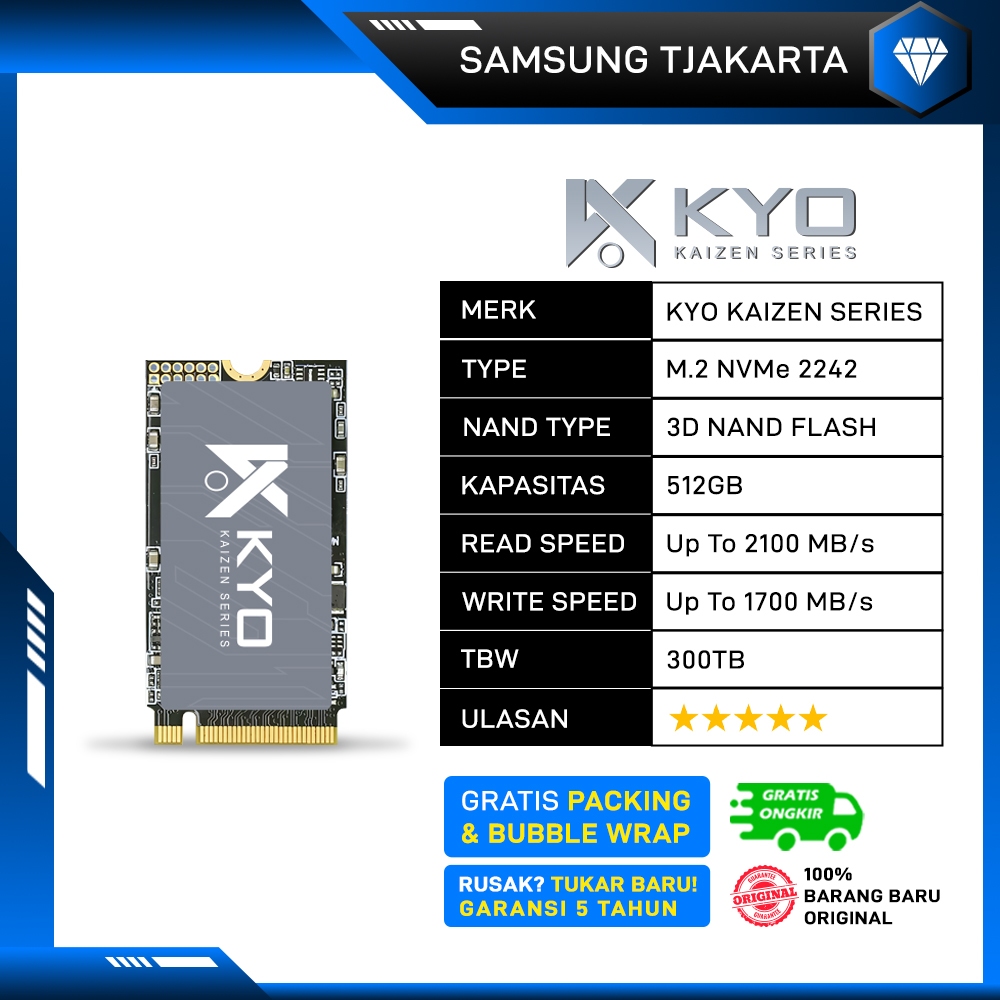 Jual SSD KYO KAIZEN 512GB M.2 NVMe 2242 PCIe 3.0 SSD M.2 NVMe Gen3 / M2 ...