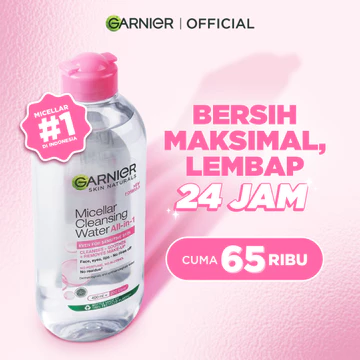 GARNIER Micellar Water Pink Skin Care 400ml Skincare Cleansing Pembersih Wajah Make Up