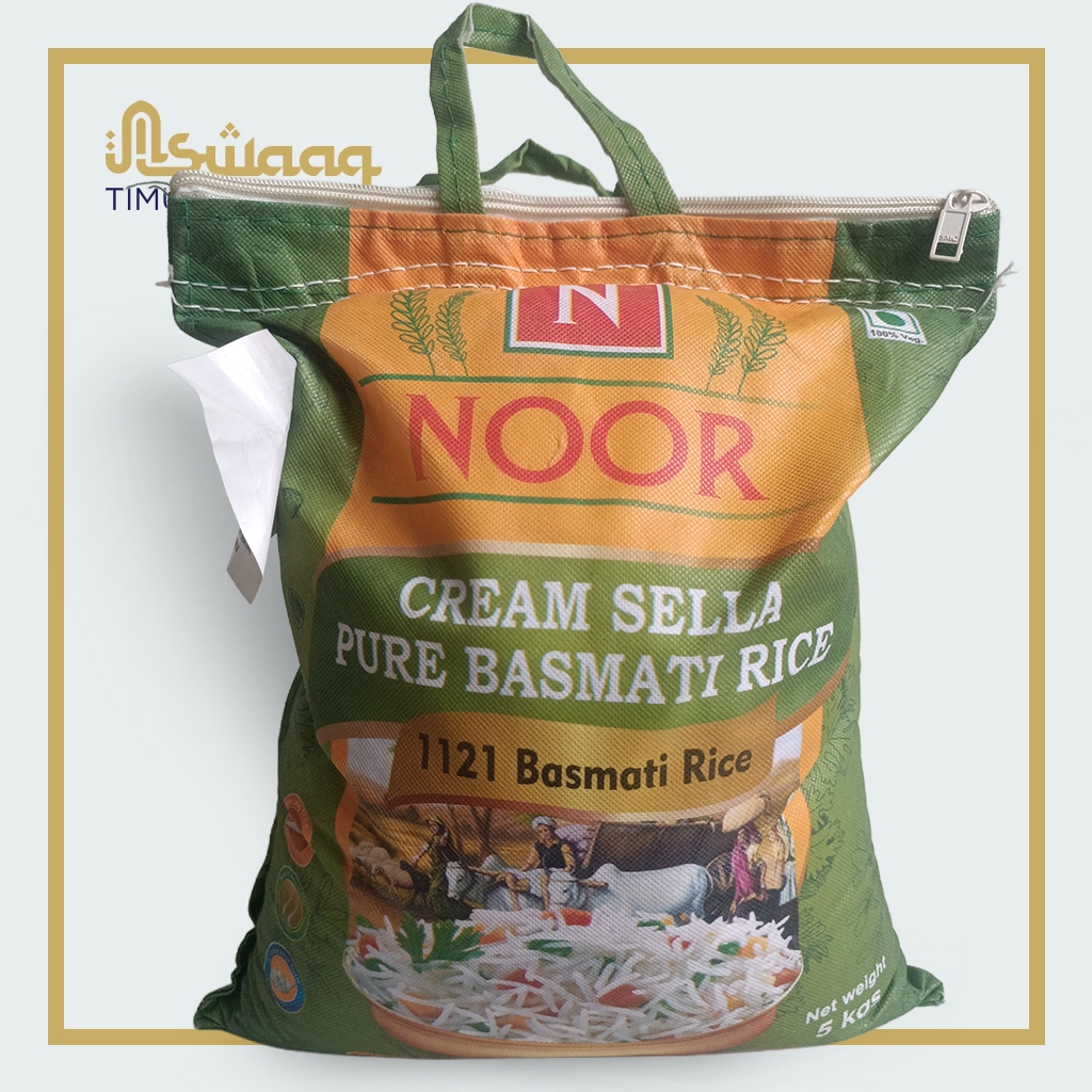 Jual Noor Creamy Sella Premium 1121 Basmati Rice 5kg / Beras Basmati ...