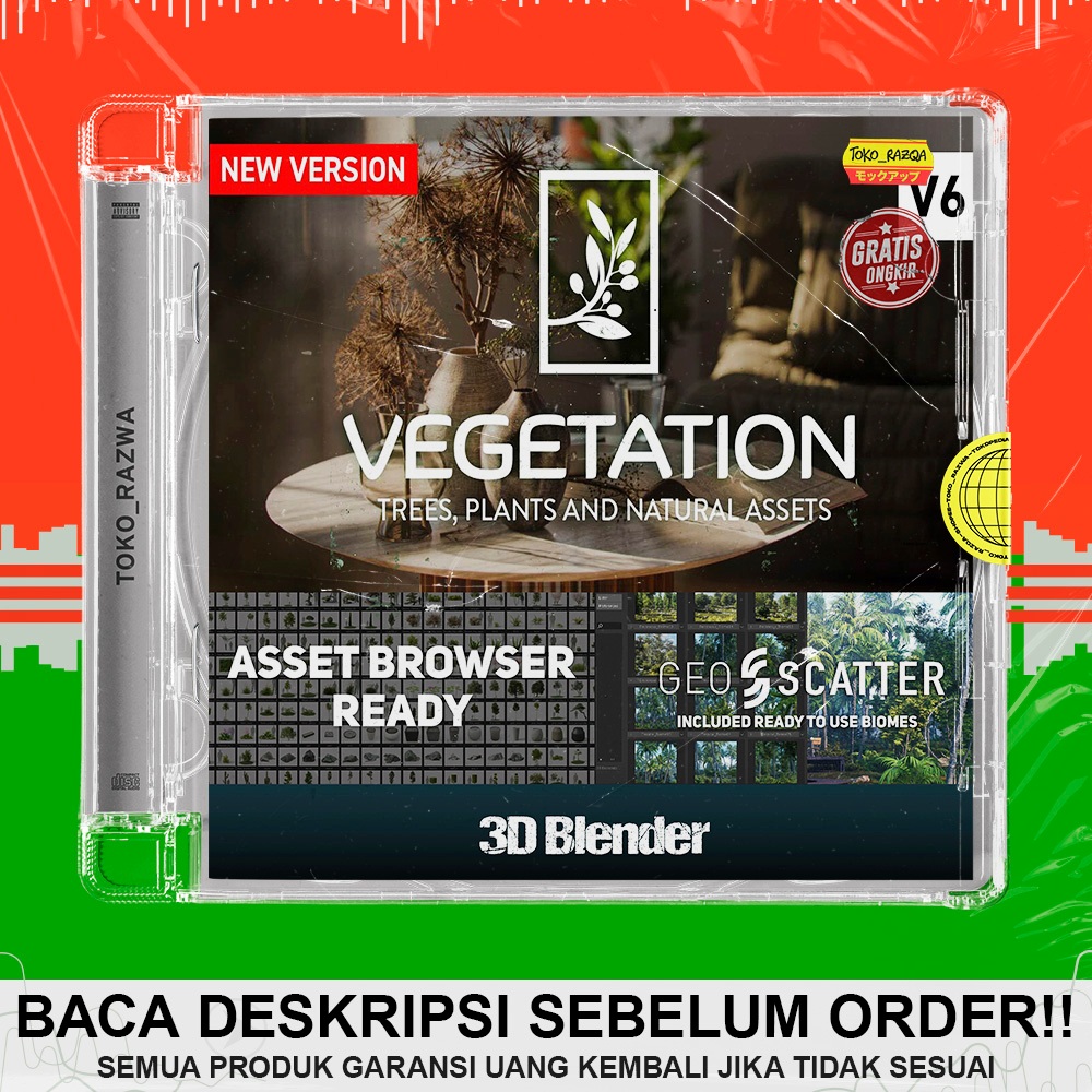 3D Blender - Tree Vegetation V6 Pro + Geoscatter Scatpack - Addon - 100226