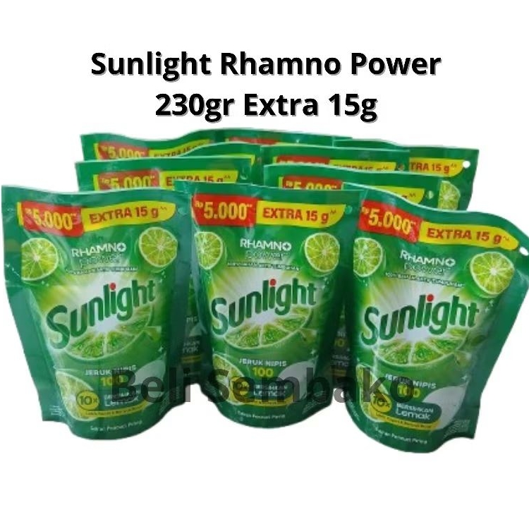 Jual 5 Pouch Sunlight Rhamno Power kemasan 230gr extra 15g | Shopee ...