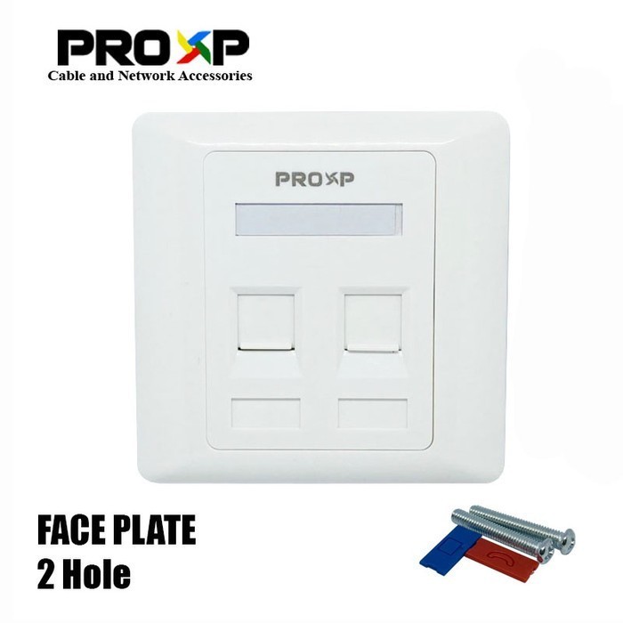 Jual Face Plate - Face Panel RJ45-RJ11 PROXP 2 Hole | Shopee Indonesia