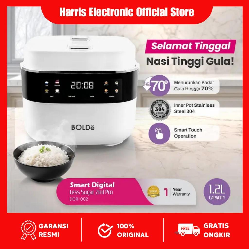 Jual BOLDe Smart Digital Rice cooker Less Sugar 2in1 Pro 1.2 DCR-002 ...