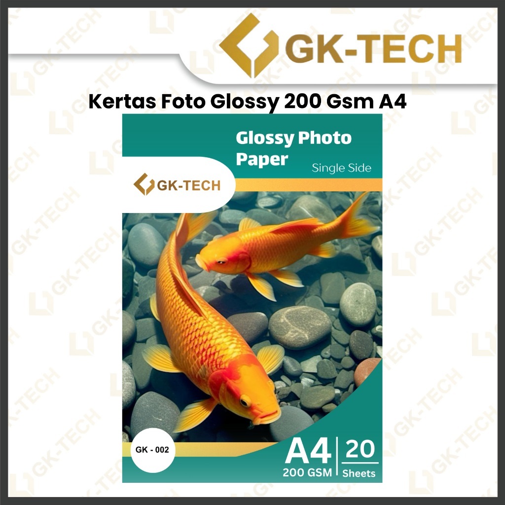 Jual Kertas Foto Glossy A4 GKTech - GKTech Glossy Photo Paper / Sticker ...