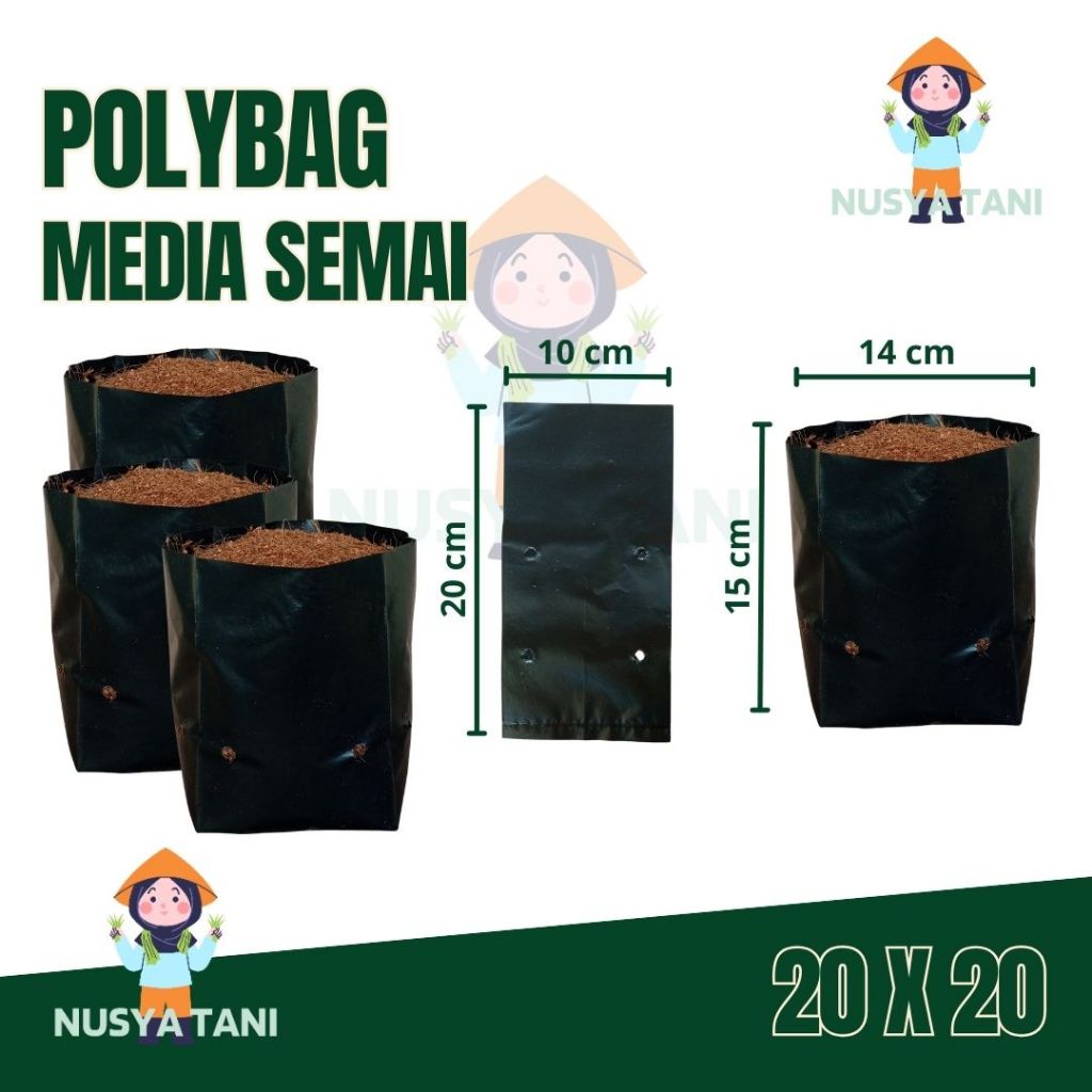 Jual Polybag Semai Benih Tanaman 20x20 dan 25x25 polybek Berkualitas ...