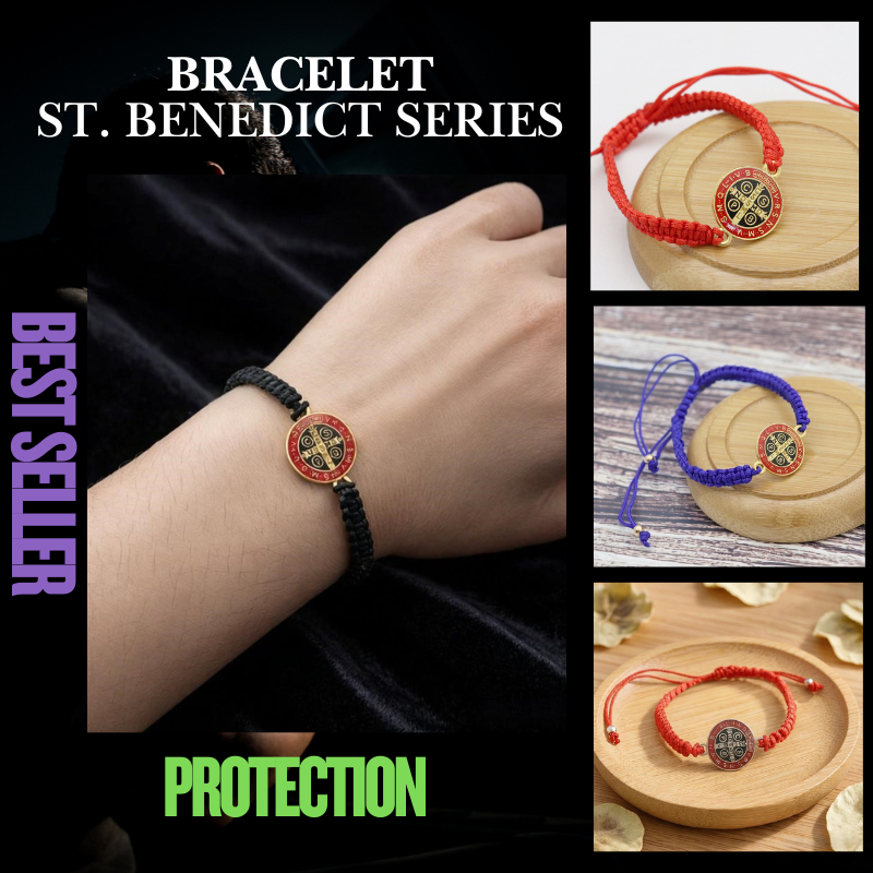 Gelang Proteksi Katolik Medali Santo Benediktus Aksesoris Rohani 3