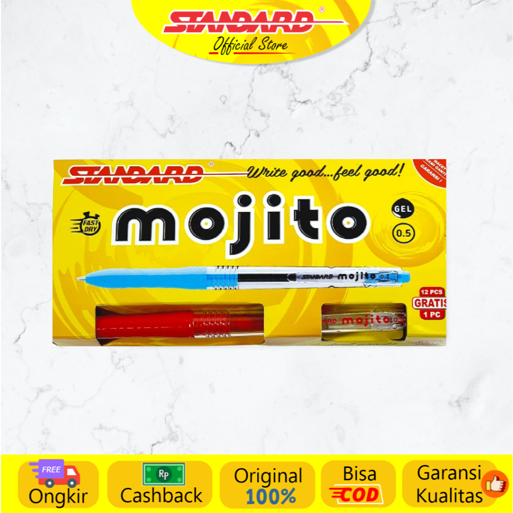 Standard - Pulpen Mojito 0.5 - Gel ( Alat Tulis / Pen / Ballpoint / Pena ) (5)