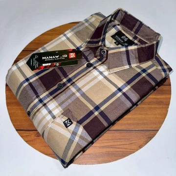 Kemeja Pria Lengan Pendek Motif Katun 027