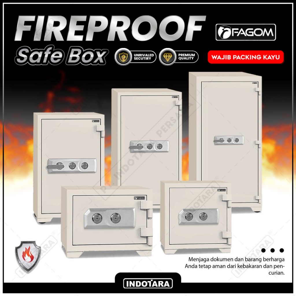 Jual FAGOM Brankas Besi Anti Api Manual - With Double Key Lock | Shopee ...