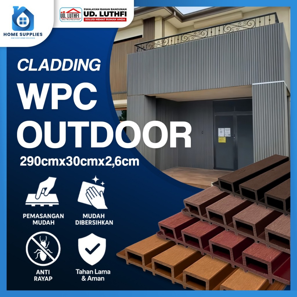 Jual WPC OUTDOOR CLADDING UV | WPC OUTDOOR PAGAR | WALL CLADDING ...