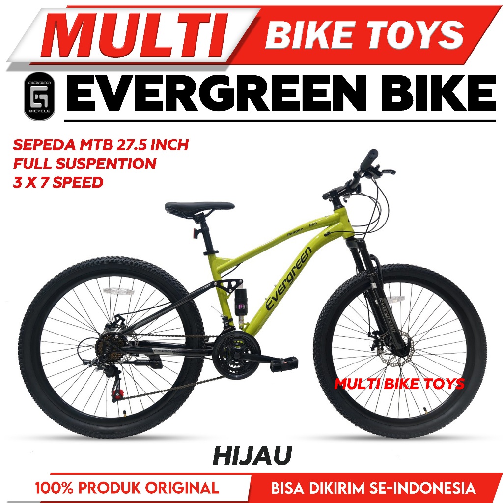 Jual Sepeda Gunung MTB 27.5 Inch Evergreen Ranger R 55 Full Suspension ...