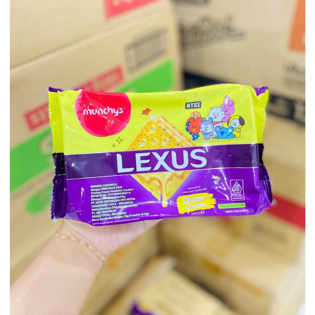 Jual 1 dus MUNCHYS LEXUS CHEESE CREAM 76GR EXP. 1/11/2026 ( 1 DUS ISI ...