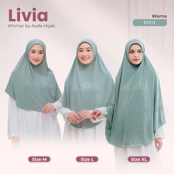 Arafa Hijab Khimar Livia Bergo Instan Jersey Premium Kerudung Syari Lebaran Jilbab Non Pet 2026